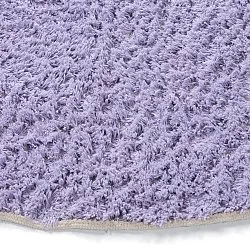 Okrągły dywan - Amira Natural Cotton Shaggy (fioletowy/beżowy)