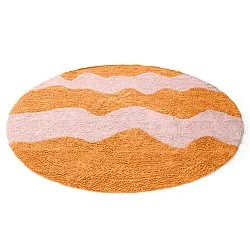 Okrągły dywan - Amira Natural Cotton Shaggy (pomarańczowy/różowy)