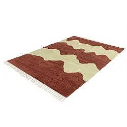 Dywany shaggy - Amira Natural Cotton Shaggy (czerwony/beżowy)