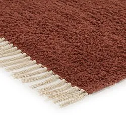 Dywany shaggy - Amira Natural Cotton Shaggy (czerwony/beżowy)