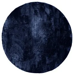 Okrągły dywan - Aranga Super Soft Fur (ciemny niebieski)