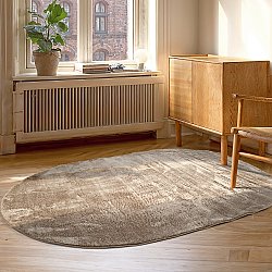 Owalny dywan shaggy - Aranga Super Soft Fur (brązowy)