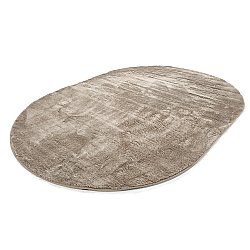 Owalny dywan shaggy - Aranga Super Soft Fur (brązowy)