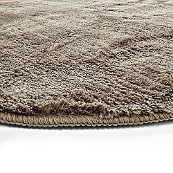 Owalny dywan shaggy - Aranga Super Soft Fur (brązowy)