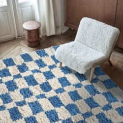 Dywany shaggy - Atrani Natural Cotton Shaggy (niebieski)