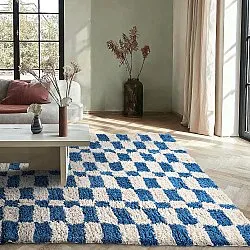Dywany shaggy - Atrani Natural Cotton Shaggy (niebieski)