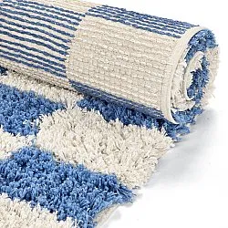 Dywany shaggy - Atrani Natural Cotton Shaggy (niebieski)
