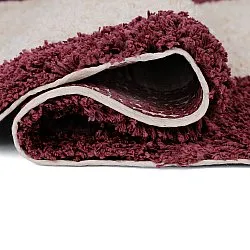 Dywany shaggy - Begur Natural Cotton Shaggy (złamana biel/bordowy)
