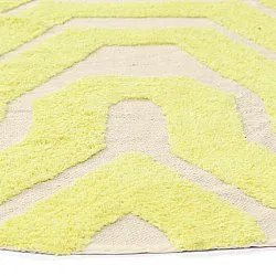 Okrągły dywan - Callista Natural Cotton Shaggy (żółty)