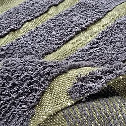 Dywany shaggy - Callista Natural Cotton Shaggy (czarny/zielony)