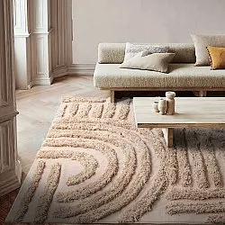 Dywany shaggy - Cazorla Natural Cotton Shaggy (beżowy)