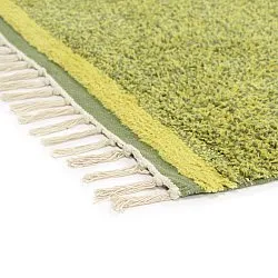 Dywany shaggy - Celina Natural Cotton Shaggy (zielony/żółty)