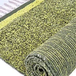 Dywany shaggy - Celina Natural Cotton Shaggy (zielony/żółty)