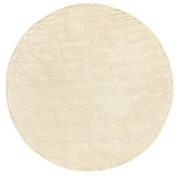 Okrągły dywan - Celina Natural Cotton Shaggy (złamana biel/beż)