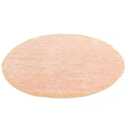 Okrągły dywan - Celina Natural Cotton Shaggy (różowy/beżowy)