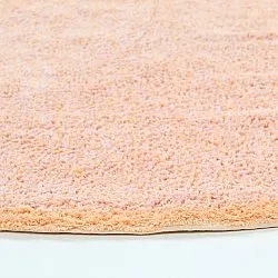 Okrągły dywan - Celina Natural Cotton Shaggy (różowy/beżowy)