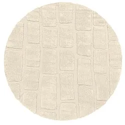 Okrągły dywan - Cyrus Natural Cotton Shaggy (beżowy)