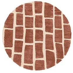 Okrągły dywan - Cyrus Natural Cotton Shaggy (brązowy)