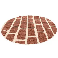 Okrągły dywan - Cyrus Natural Cotton Shaggy (brązowy)