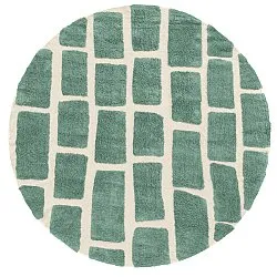 Okrągły dywan - Cyrus Natural Cotton Shaggy (zielony)