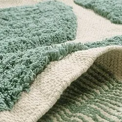 Okrągły dywan - Cyrus Natural Cotton Shaggy (zielony)