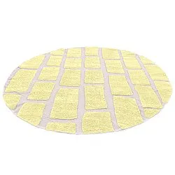 Okrągły dywan - Cyrus Natural Cotton Shaggy (żółty)