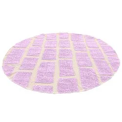 Okrągły dywan - Cyrus Natural Cotton Shaggy (fioletowy)