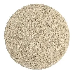 Okrągły dywan - Fassale Hand Woven Wool Shaggy (krem)