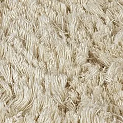 Okrągły dywan - Fassale Hand Woven Wool Shaggy (krem)