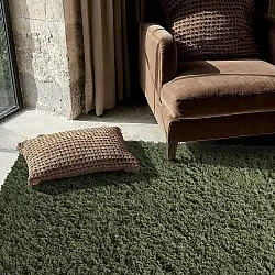 Dywany shaggy - Fassale Hand Woven Wool Shaggy (zieleń mchu)