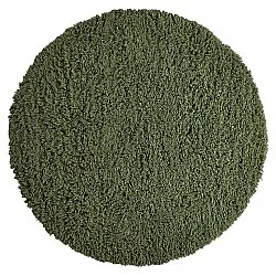 Okrągły dywan - Fassale Hand Woven Wool Shaggy (zieleń mchu)