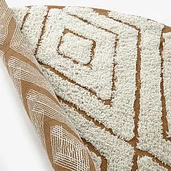 Okrągły dywan - Holwell Natural Cotton Shaggy (złamana biel/brąz)
