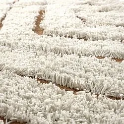 Okrągły dywan - Holwell Natural Cotton Shaggy (złamana biel/brąz)