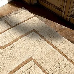 Dywany shaggy - Kiberg Hand Woven Wool Shaggy (krem)