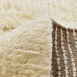 Dywany shaggy - Kiberg Hand Woven Wool Shaggy (krem)
