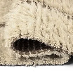 Dywany shaggy - Kiberg Hand Woven Wool Shaggy (krem)