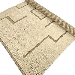 Dywany shaggy - Kiberg Hand Woven Wool Shaggy (krem)