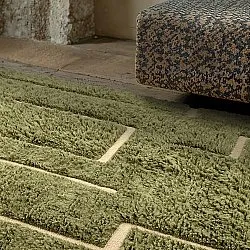 Dywany shaggy - Kiberg Hand Woven Wool Shaggy (zielony)