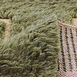 Dywany shaggy - Kiberg Hand Woven Wool Shaggy (zielony)