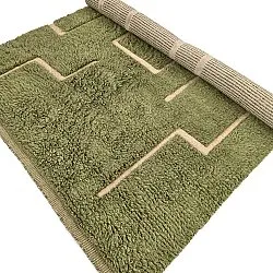 Dywany shaggy - Kiberg Hand Woven Wool Shaggy (zielony)