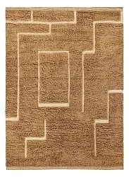 Dywany shaggy - Kiberg Hand Woven Wool Shaggy (beżowy)