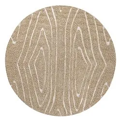 Okrągły dywan - Kindon Natural Cotton Shaggy (beżowy/biały)