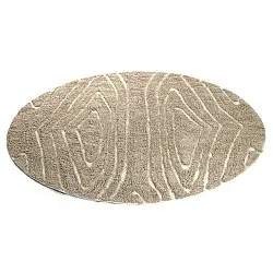 Okrągły dywan - Kindon Natural Cotton Shaggy (beżowy/biały)