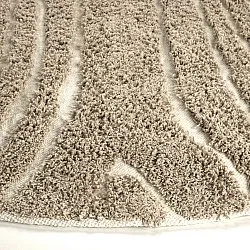 Okrągły dywan - Kindon Natural Cotton Shaggy (beżowy/biały)