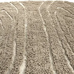 Okrągły dywan - Kindon Natural Cotton Shaggy (beżowy/biały)