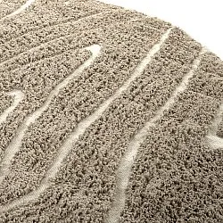 Okrągły dywan - Kindon Natural Cotton Shaggy (beżowy/biały)