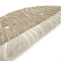 Okrągły dywan - Kindon Natural Cotton Shaggy (beżowy/biały)