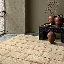 Dywany shaggy - Leknes Hand Woven Wool Shaggy (krem)