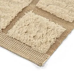 Dywany shaggy - Leknes Hand Woven Wool Shaggy (krem)