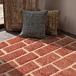 Dywany shaggy - Leknes Hand Woven Wool Shaggy (terakota)